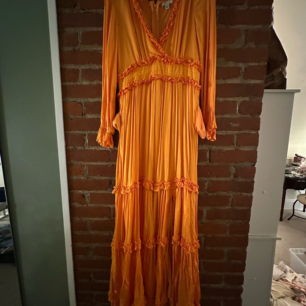 Vibrant Orange Maxi Dress
